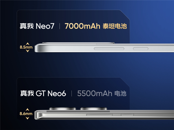 8.5mm塞进7000mAh泰坦电池！真我Neo7证件照出炉