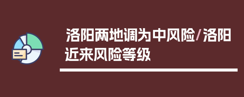 洛阳两地调为中风险/洛阳近来风险等级
