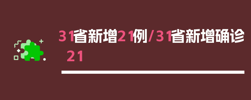31省新增21例/31省新增确诊21