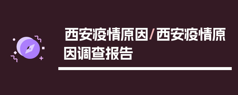 西安疫情原因/西安疫情原因调查报告